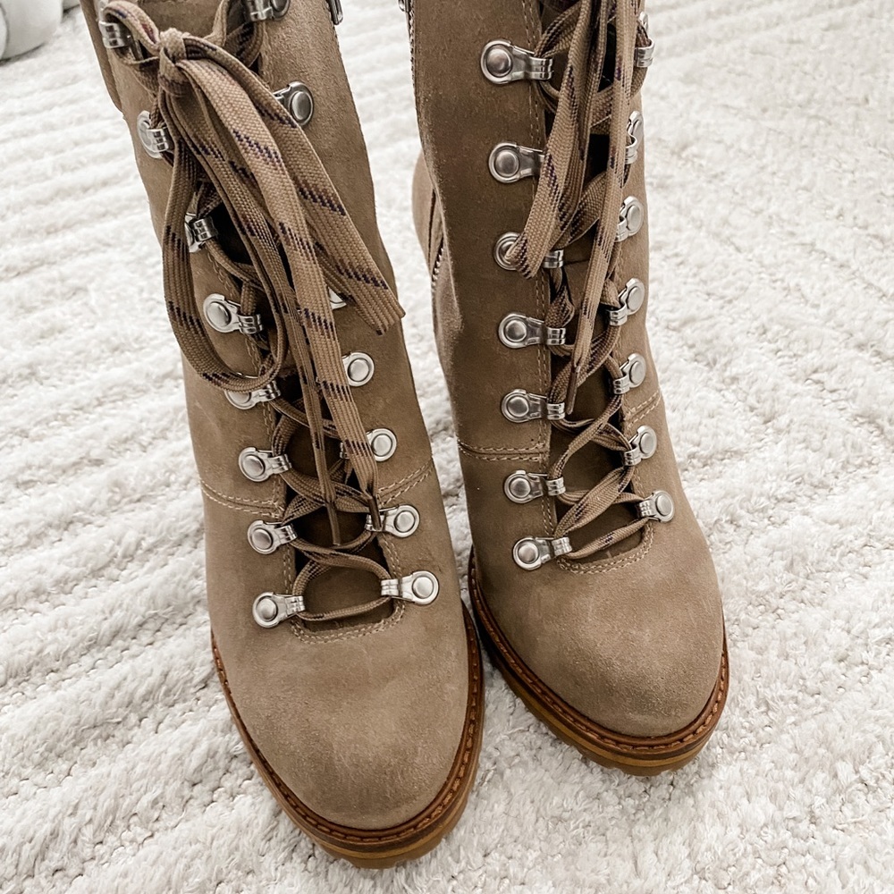 New! - Giani Bini Woman’s Lace Up Tan Boot - Size 7.5 - Picture 8 of 8